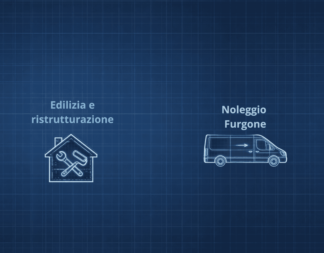 Un sito per presentare lavori artigianali e noleggio furgoni.